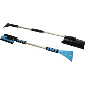 Teleskop Schneebesen mit Eiskratzer, ausziehbar von 77 cm bis 122 cm, für die mühelose Eis- und Schneebeseitigung.