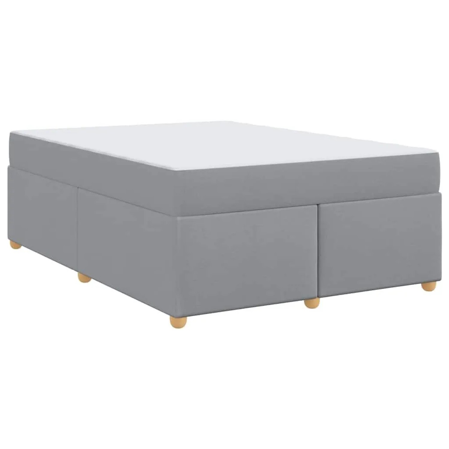 vidaXL Bettrahmen mit Matratze Hellgrau 140 x 200 cm Stoff 3399356