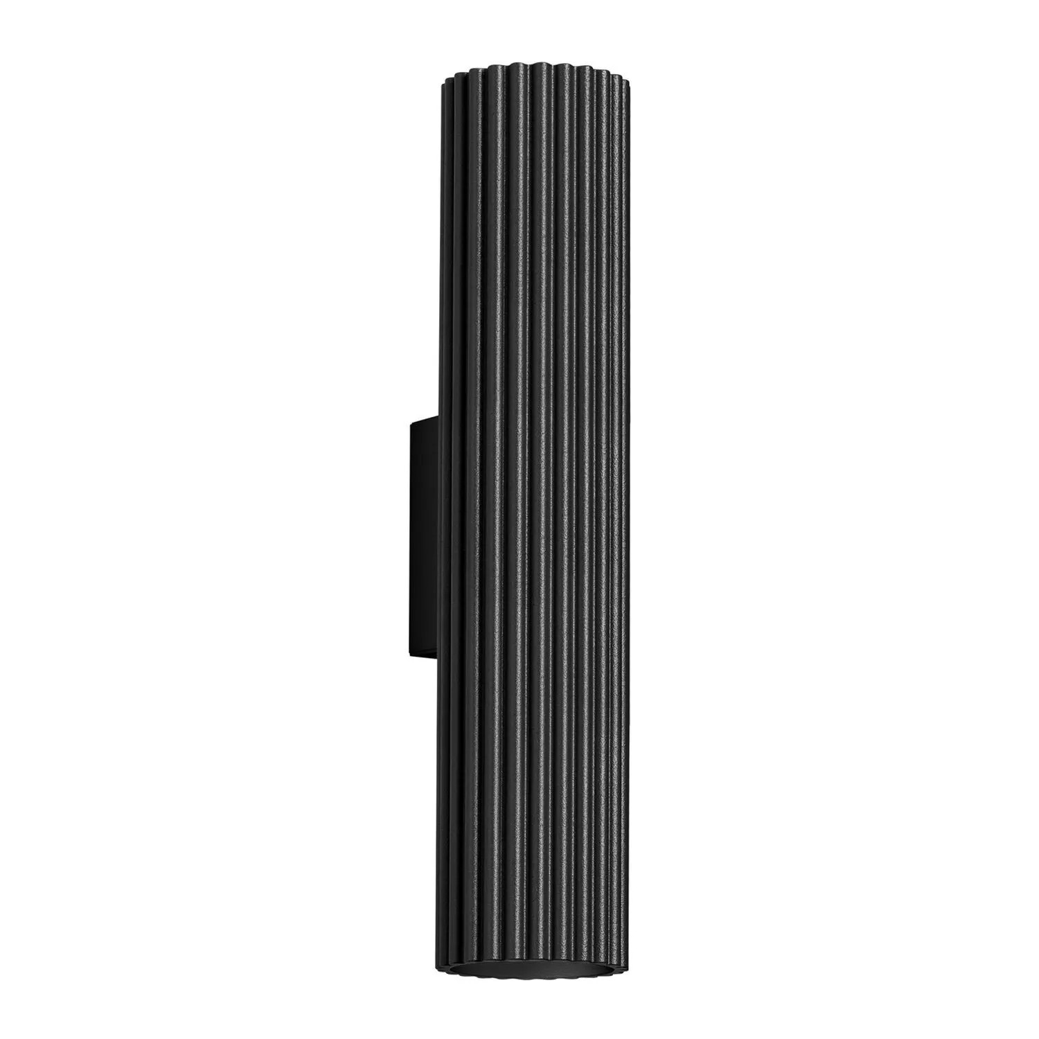 Licht-Erlebnisse Up Down Wandlampe Schwarz 30 CM Hoch Aluminium 2-Flammig GU10 Länglich Modern