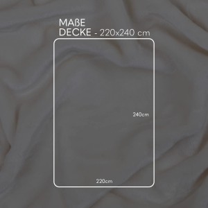 Bestlivings Kuscheldecke Mirabella Creme, 220x240 cm. Weiche Wohndecke für Sofa oder Bett.