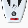Detail des Suprfit SUP Boards: weißes Deckpad mit Smiley, Ventil, roter Schlaufe und D-Ring. Aufblasbares Stand-Up Paddling Board.