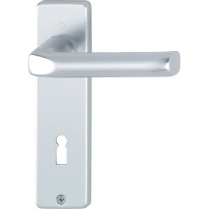 Hoppe Kurzschild-Garnitur London, Alu Natur, für Buntbart-Schloss (BB)