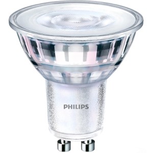 Philips GU10 LED-Lampe, 4,7W, Warmweiß, 460lm, EEK: E, 5,4x5cm. Energiesparendes Leuchtmittel für Wohnräume.