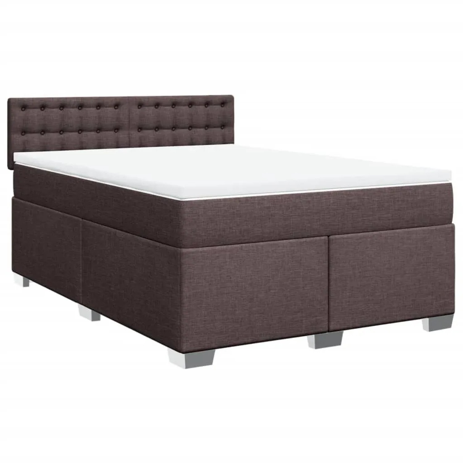 vidaXL Boxspringbett mit Matratze Dunkelbraun 160x200 cm Stoff 3288256 günstig online kaufen