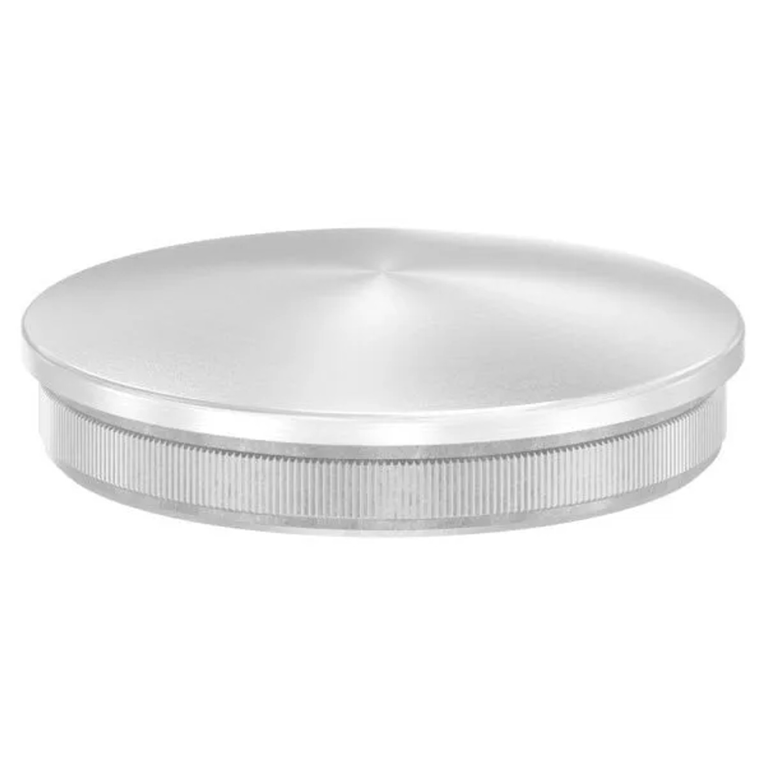 FeNau Einsteckkappe Edelstahl V2A Für Rohr Ø 70,0 mm Wandstärke 2,0 mm Gewölbt Gerändelt
