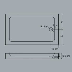 Kreabad Duschwanne 90x130 Duschtasse 130x90 Super Flach Extra Verstärkt Designer Duschwanne