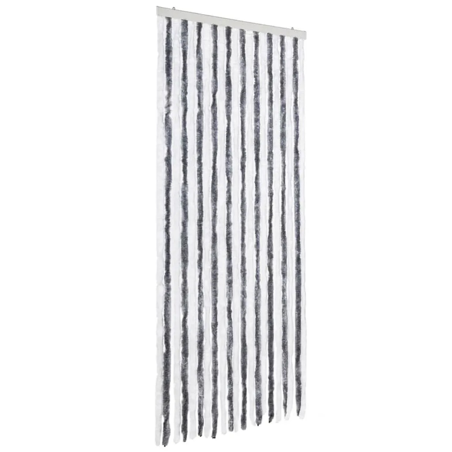 vidaXL Insektenschutz-Vorhang Grau und Weiß 90x220 cm Chenille 241224