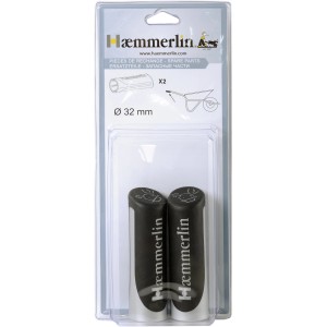 Ergonomische Ersatzgriffe (2 Stück) für Baugeräte, schwarz/silber.