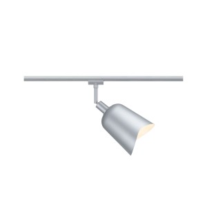 Paulmann Alvaro Metallschirm für URail LED-Schienensystem, Chrom matt, innen weiß, konisch, Ø 14,4 cm.