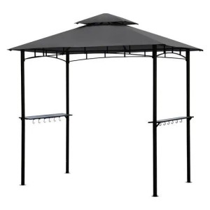Sekey Grillpavillon 245x150 cm Wasserdicht Winterfest mit Ablage und Haken