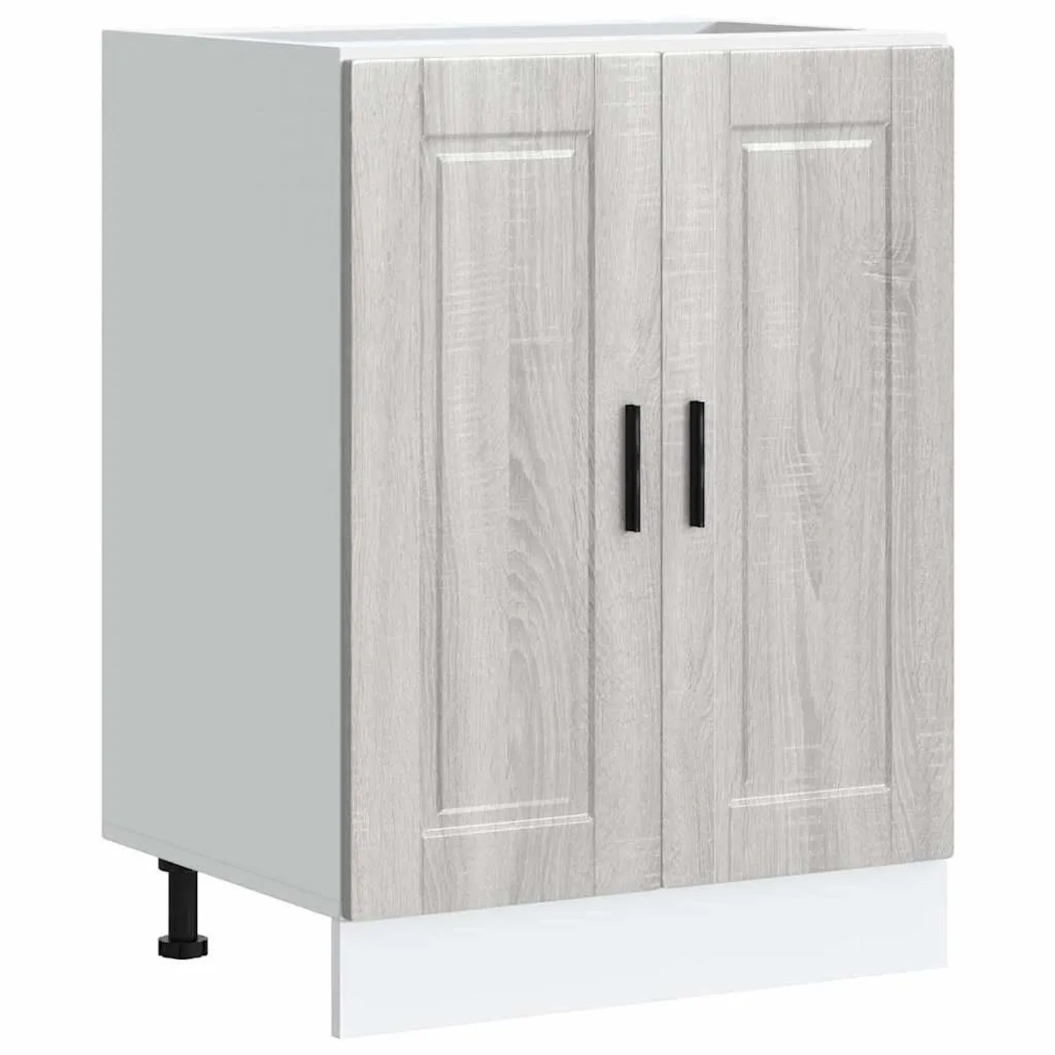 DELUKE Küchenunterschrank THEO Grau Sonoma 60x46x81,5cm Küche Unterschrank Mit Türen
