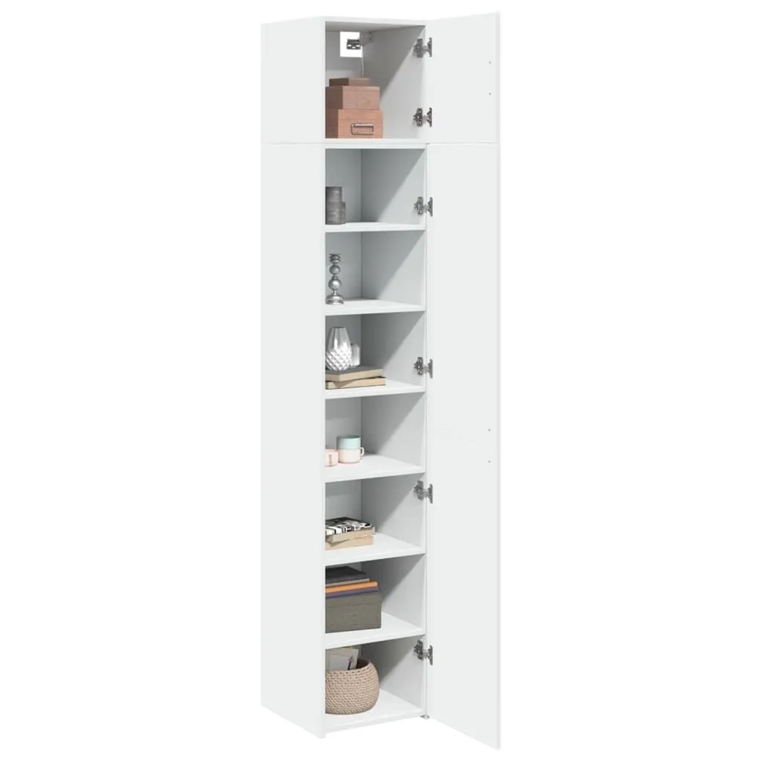 vidaXL Hochschrank Schmal Weiß 40x42,5x225 cm Holzwerkstoff 3281273_3