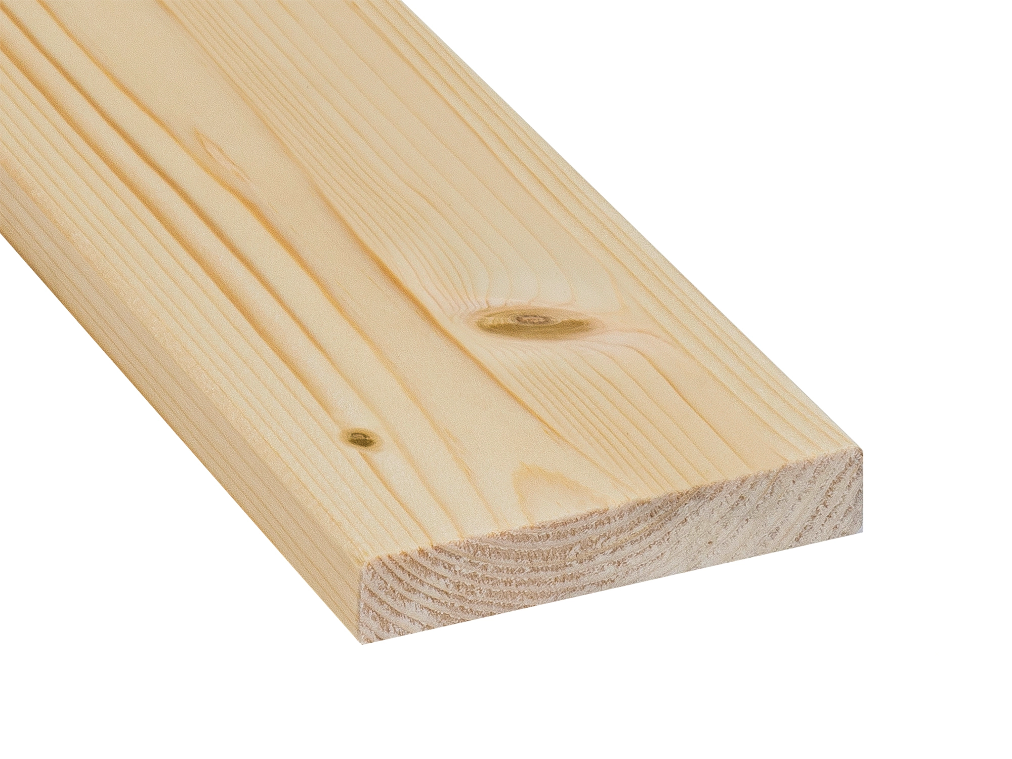 Glattkantbrett Fichte/Tanne gehobelt gefast 18 mm x 60 mm x 3000 mm