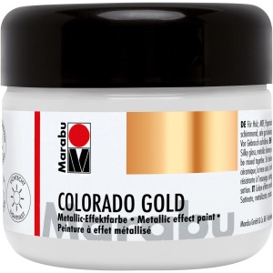 Dose Marabu Colorado Gold Metallic-Effektfarbe, 225ml, goldene Wandfarbe für Akzente.