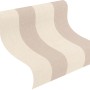 Rasch Vliestapete Florentine III mit Streifen in Beige/Braun, Leinen-Optik.