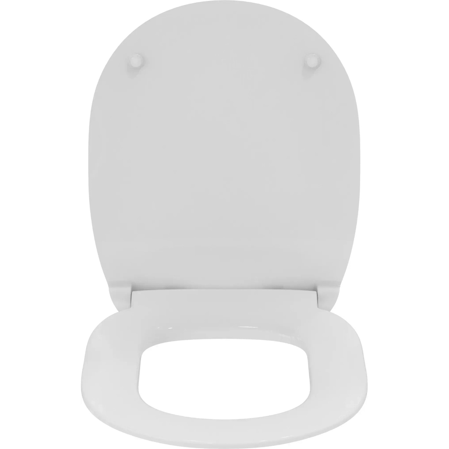 Weißer Ideal Standard WC-Sitz Connect mit Softclosing und flachem Design.