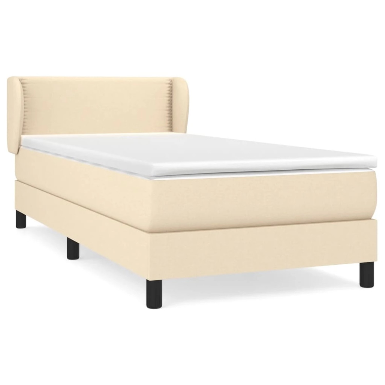 vidaXL Boxspringbett mit Matratze Creme 80x200 cm Stoff1371999 günstig online kaufen