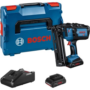 Bosch Professional Akku-Holznagler GNH 18 V-64 mit Akkus, Ladegerät und L-Boxx.