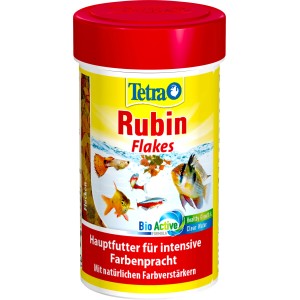 Tetra Rubin Flakes Fischfutter, 100ml Dose Flockenfutter für Zierfische.