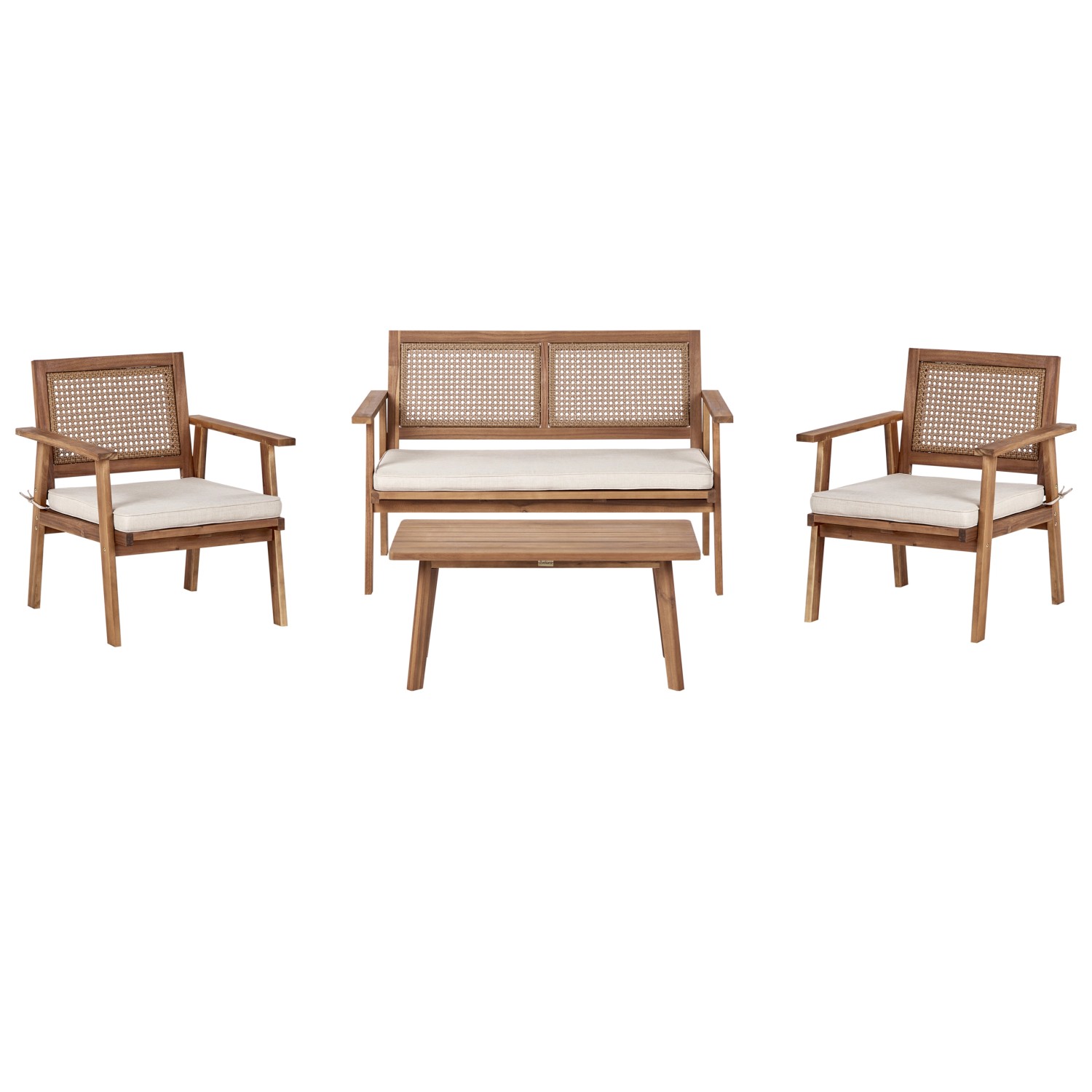 Beliani Sitzgruppe ARENELLA Hellbeige