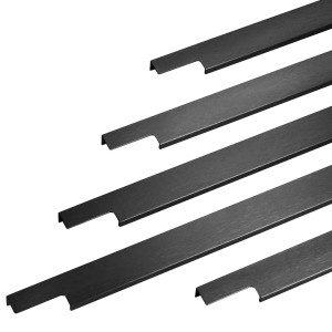 SOTECH Griffleiste BLANKETT Slim 595 x 18 x 36 mm Aluminium Schwarz Gebürstet