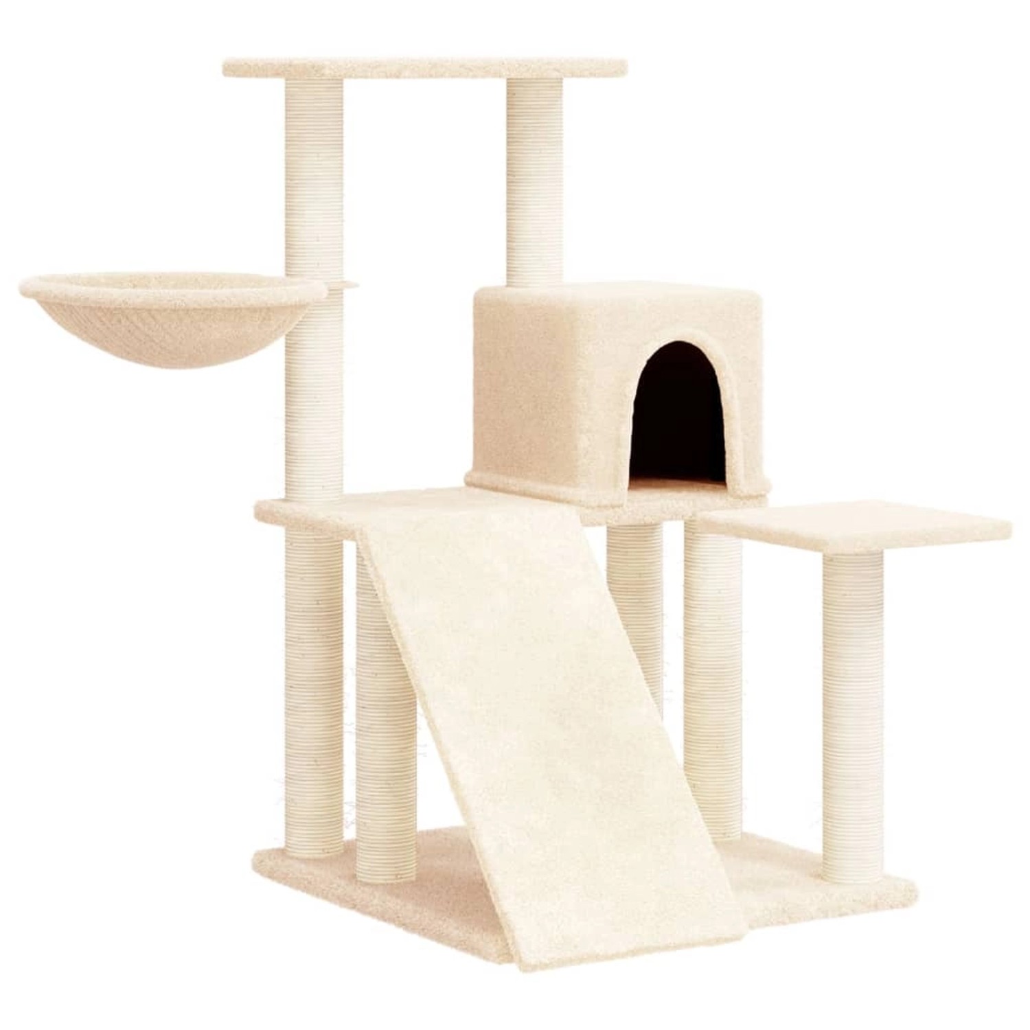 vidaXL Kratzbaum mit Sisal-KratzSäulen Creme 82 cm Modell 1