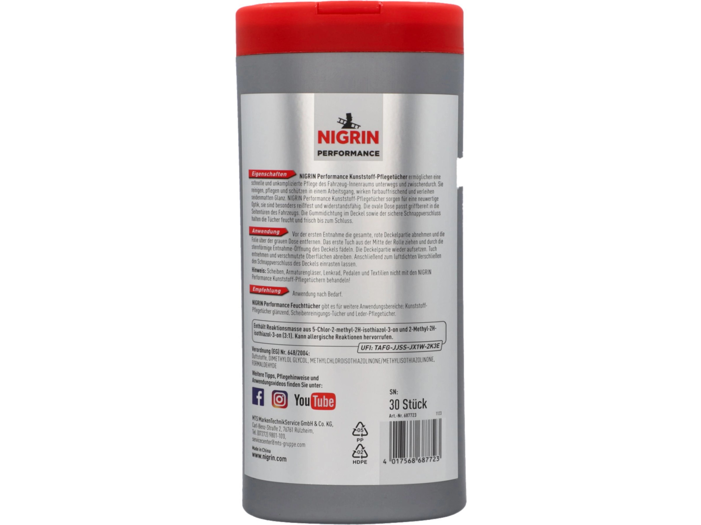 Armor All Wipes Kunststoff Pflegetücher Seidenmatt 20 Tücher (1er Pack