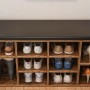 Rebiko Schuhschrank Mit Sitzbank Loft Flur Rustikal Braun 104 Cm_6