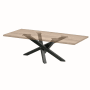 Holz4home Tiempo Spider Tischgestell, Mittelfuß aus schwarzem Metall für Esstische.