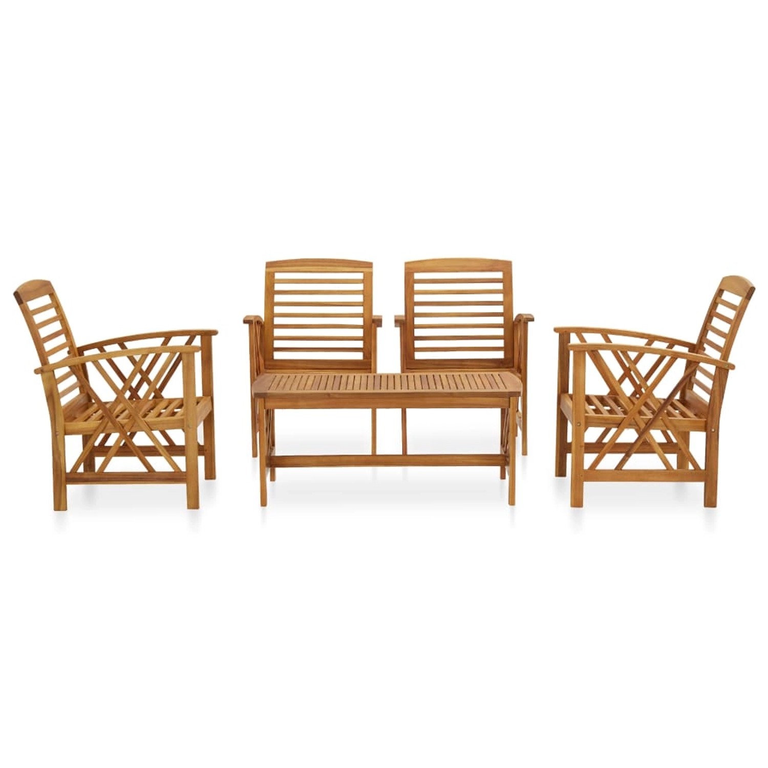 vidaXL 5-tlg Garten-Lounge-Set Massivholz Akazie Modell 4