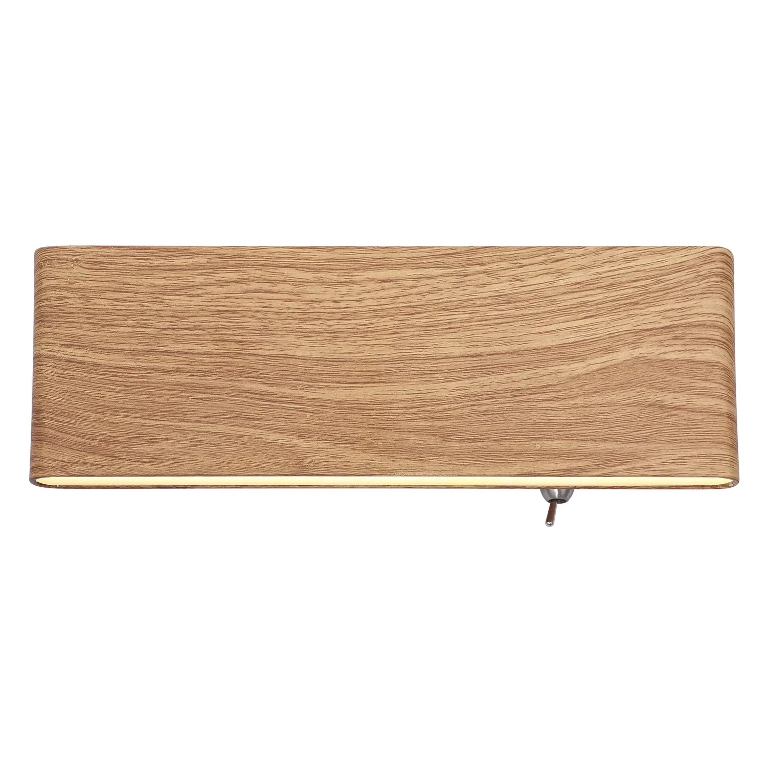 Globo LED-Wandleuchte Siegfried in Holzoptik, 22,5x8cm. Moderne Wandlampe für Innenräume.