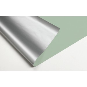 Schöner Wohnen Thermo-Rollo Martha, 80x210 cm, Grün: Detailansicht von Stoff und alubeschichteter Rückseite.
