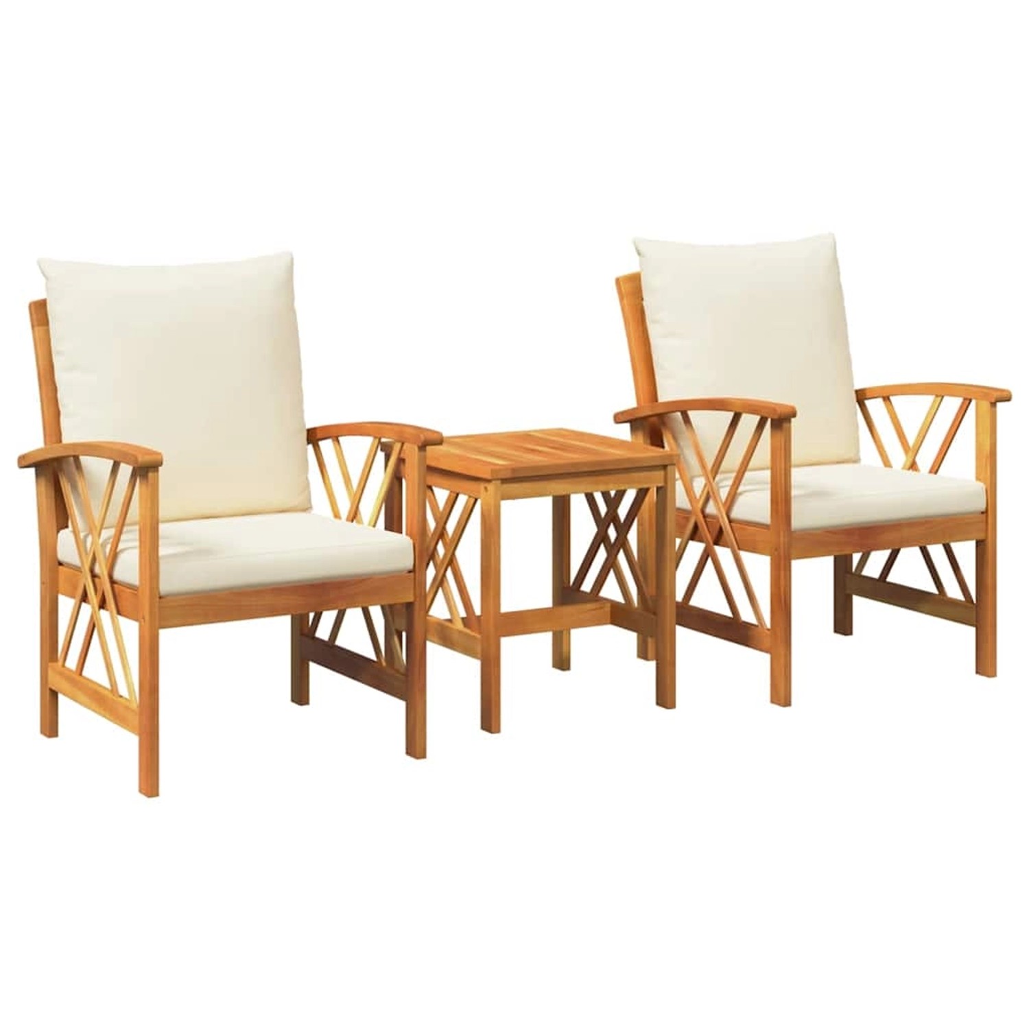vidaXL 3-Tlg Garten-Lounge-Set mit Kissen Massivholz Akazie 4106449 günstig online kaufen