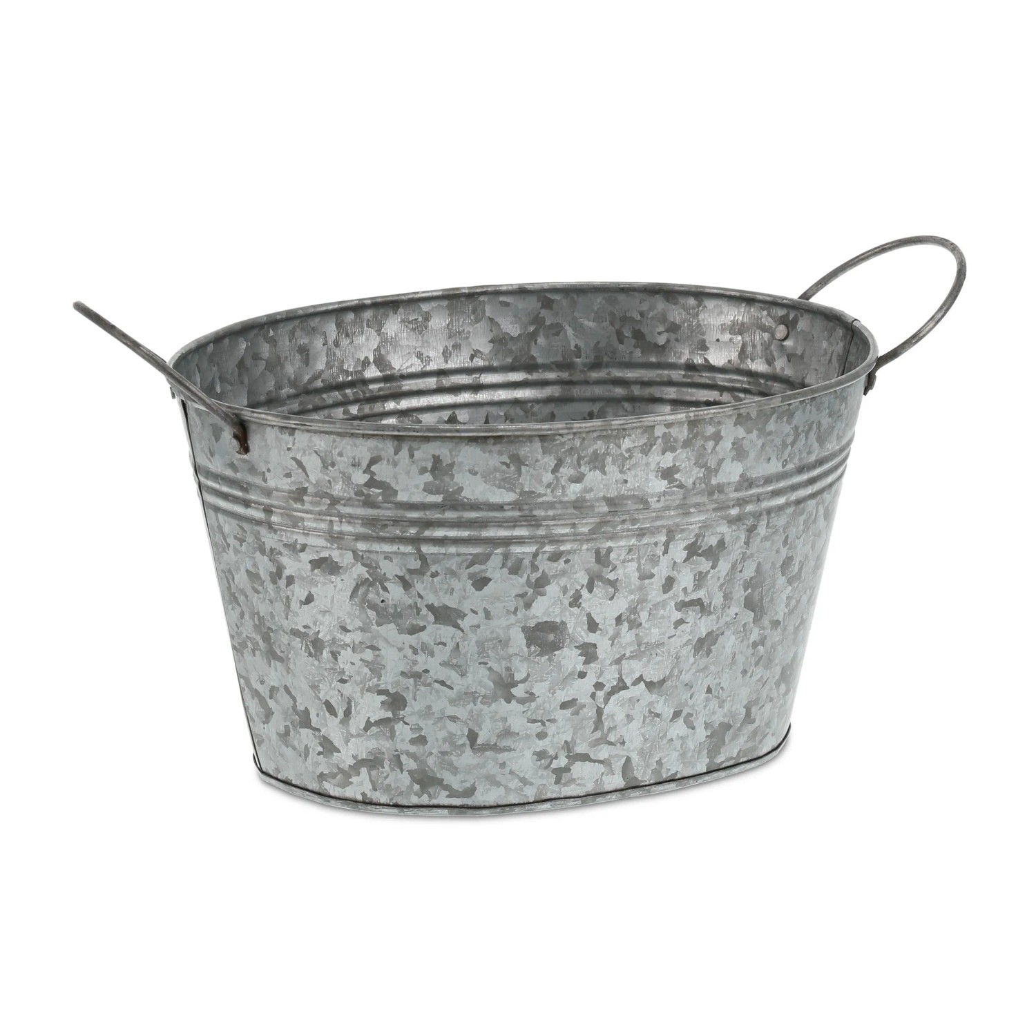 Relaxdays Zinkwannen Eisen Silber Verzinkt Wasserdicht Stapelbar 4er Set 15,5 cm x 29 cm x 17,5 cm 0,21 kg