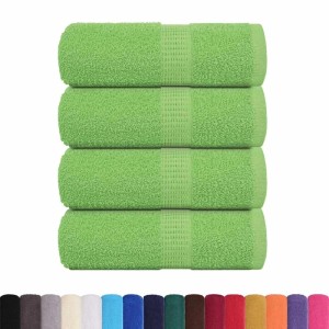 vidaXL Waschhandtücher 4-Tlg FROGN Apfelgrün 30x30 cm 100% Baumwolle 137017