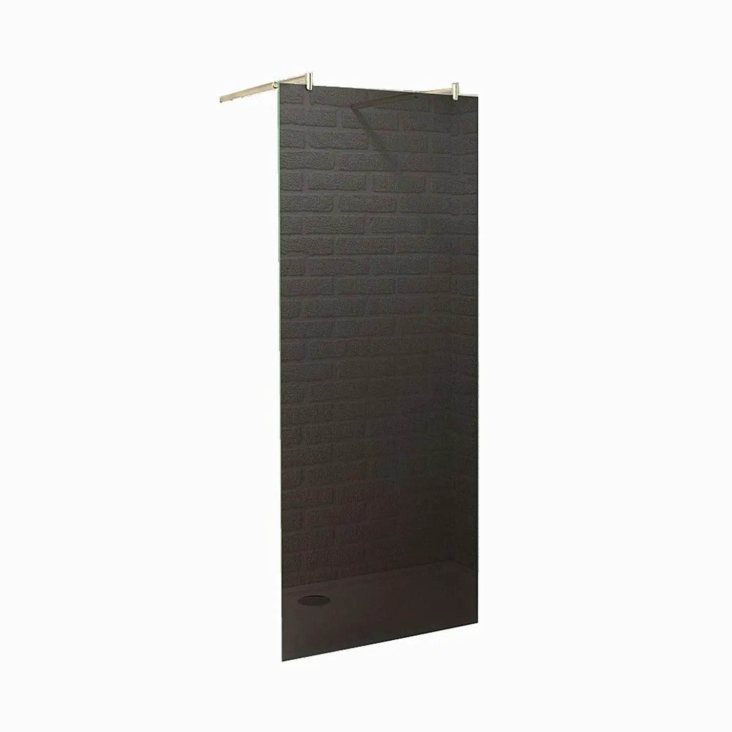 Duschparadies Walk in Glas 107.5 x 200cm Duschabtrennung 8mm Nano Glas Dusche Duschwand Rauchglas