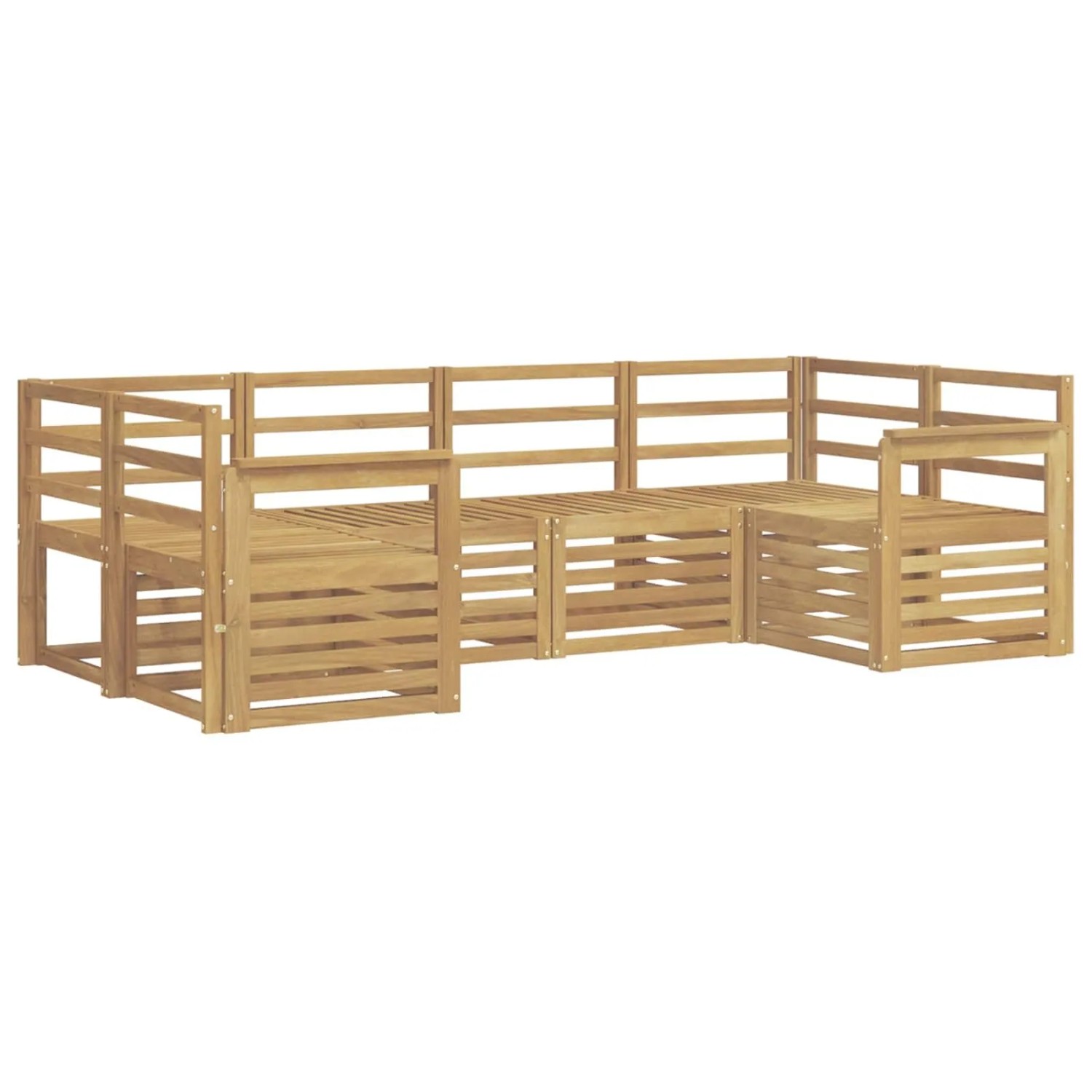 vidaXL Outdoor-Sofagarnitur 6-Tlg Weiß 245 x 128,5 x 73 cm 3392379