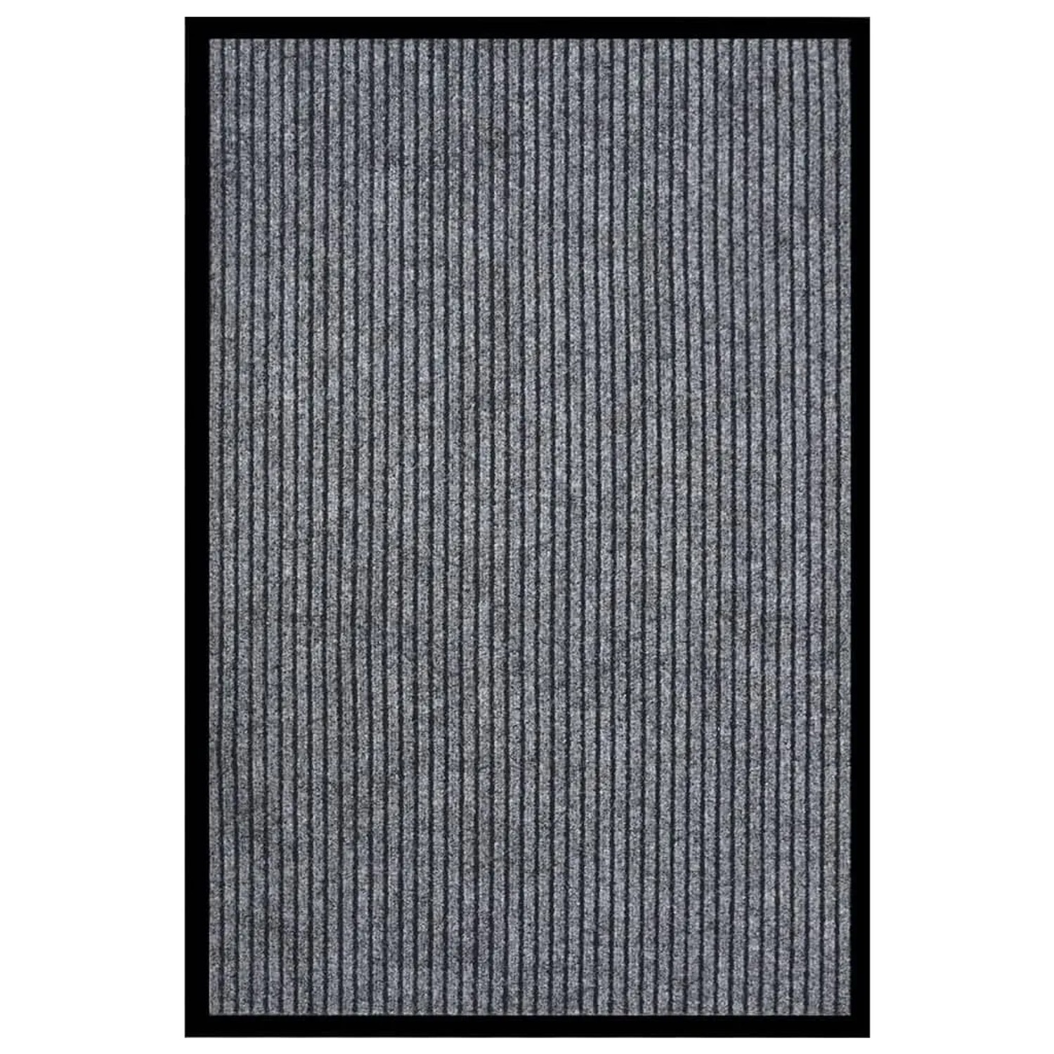 vidaXL Fußmatte Grau Gestreift 80x120 cm 331606