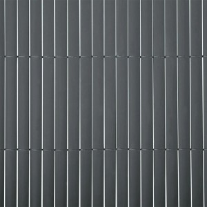 Grauer KARAT PVC Sichtschutzzaun, blickdicht, 100x300 cm für Garten & Balkon.