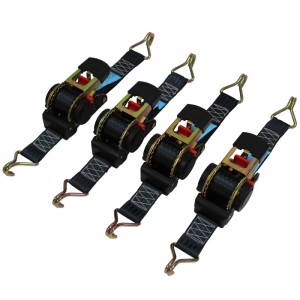4er Set TRUTZHOLM Automatik Spanngurte mit Ratschen, 3m, für Autoanhänger.