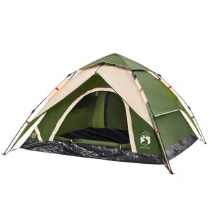 vidaXL Kuppel-Campingzelt 5 Personen Grün Quick Release 4004185