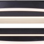 Moderne LED-Deckenleuchte Maureen in Schwarz-Holz, 37x37 cm, für stimmungsvolle Beleuchtung.