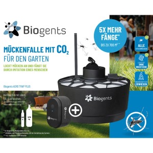 Biogents Aero Trap Plus Mückenfalle, schwarz, mit Controller zur CO2-Steuerung.