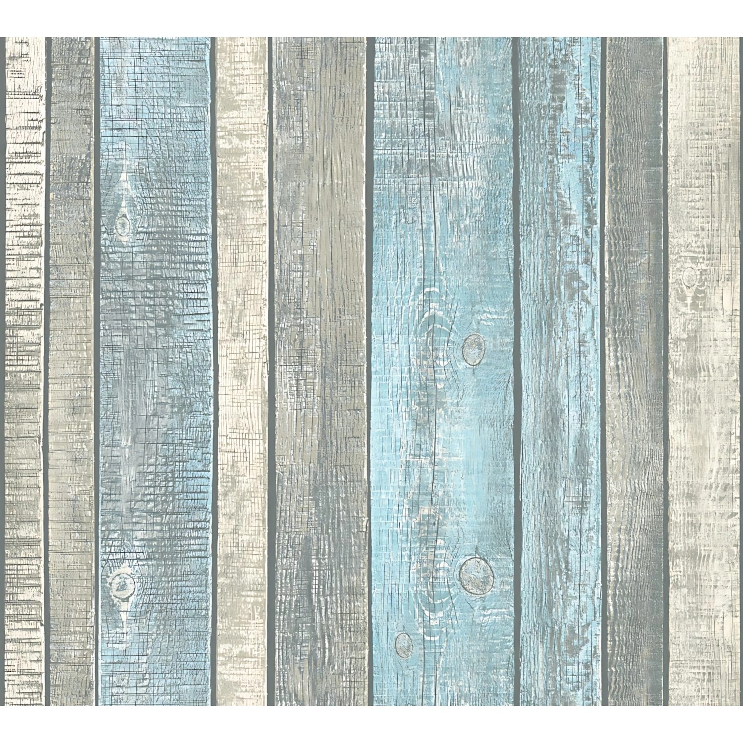 PROFHOME 319932-GU Holz Tapete Holzoptik Matt Blau Grau Creme 0,53 m x 10,0 günstig online kaufen