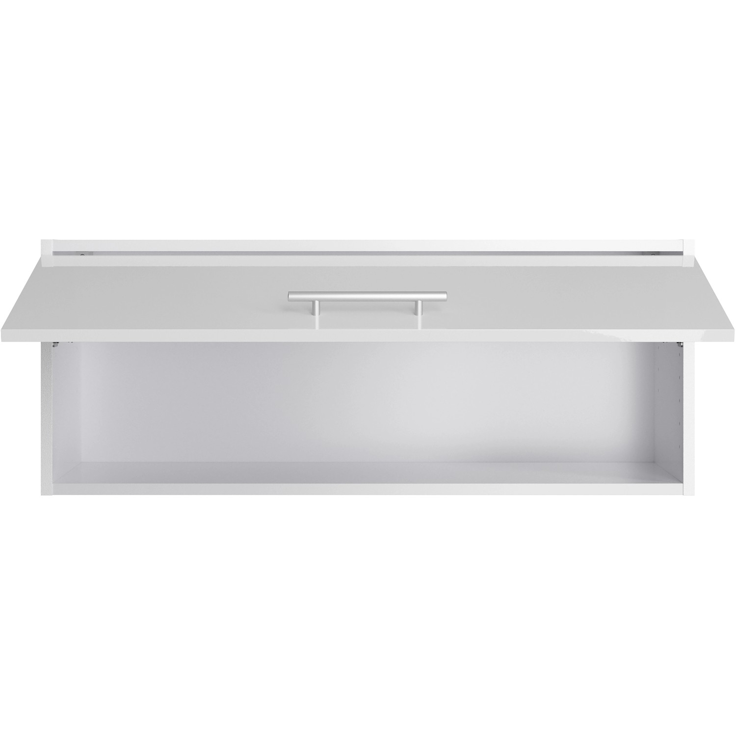 Optifit Hängeschrank Rurik986, 90 cm breit, mit weißer Klappe und Edelstahlgriff.