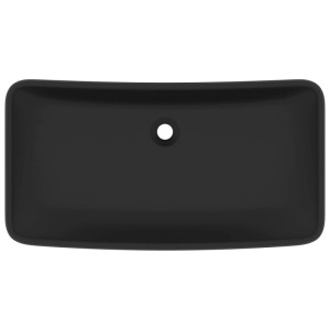 vidaXL Luxus-Waschbecken Rechteckig Matt Schwarz 71x38 cm Keramik 146964