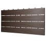 ECD Germany WPC Terrassenfliesen, 60x30cm, 12er Set, dunkelbraune Holzoptik für Terrasse und Balkon.