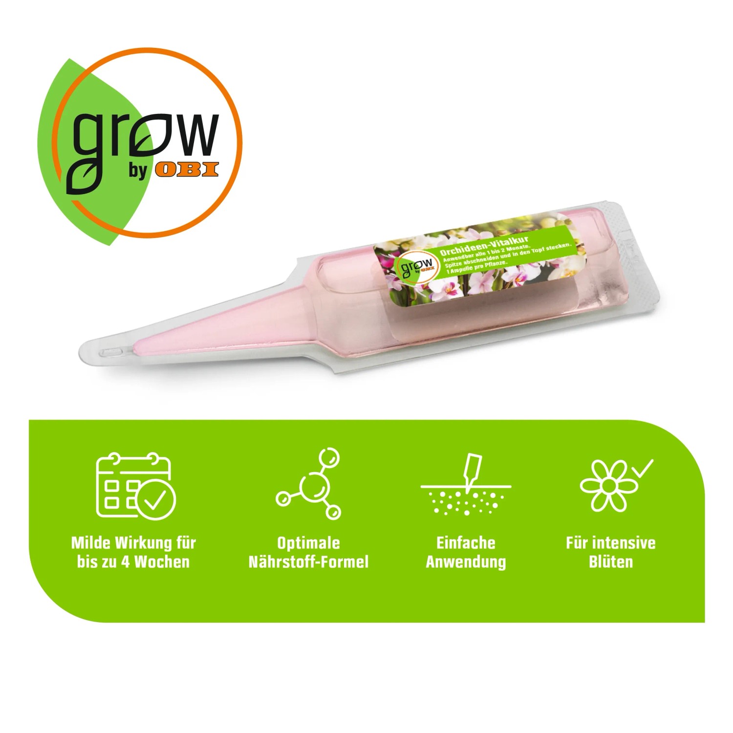 GROW by OBI Orchideen-Vitalkur, 20 ml, in Ampulle. Orchideendünger für Wachstum und Vitalität.