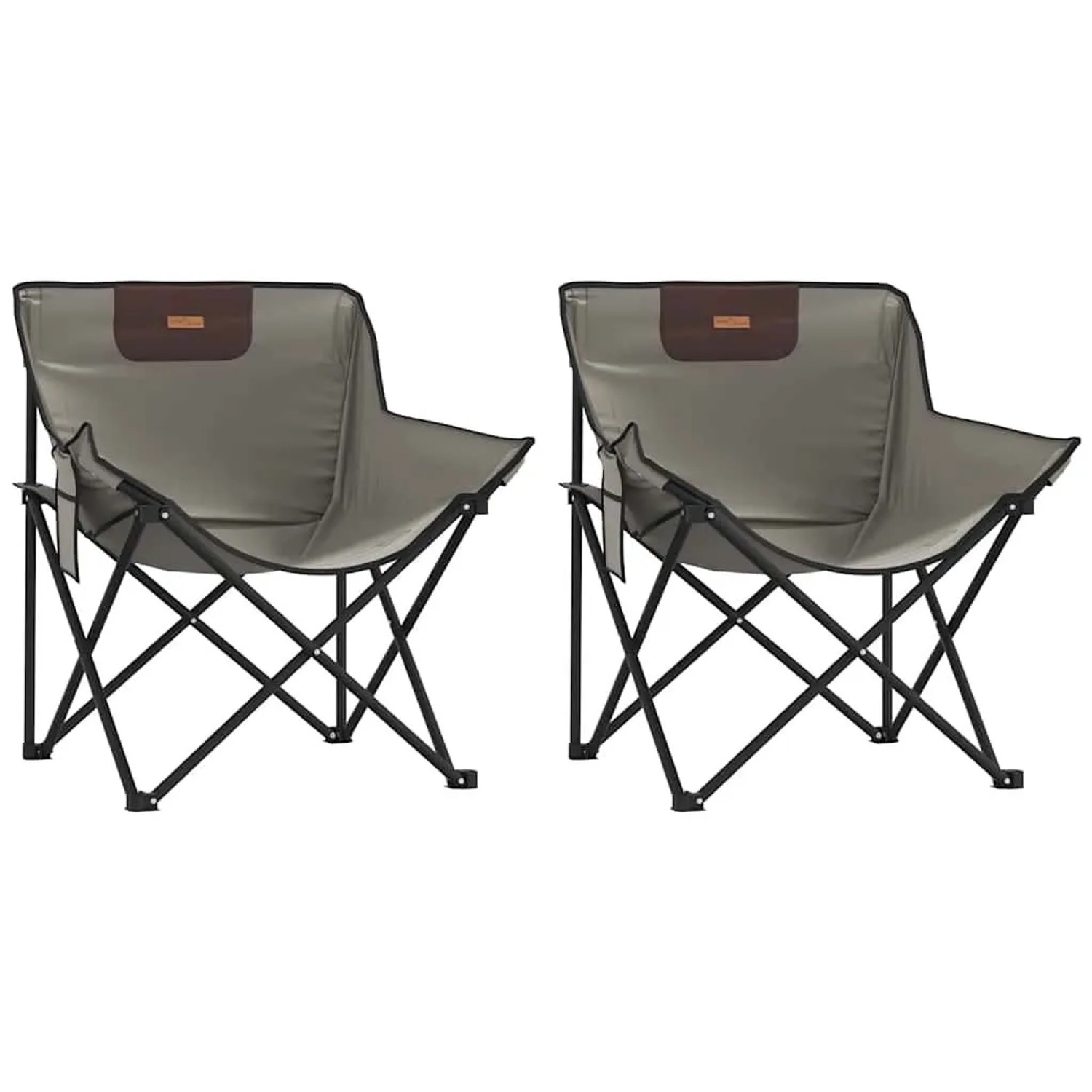 vidaXL Campingstühle 2 Stk mit Tasche Klappbar Grau 366550