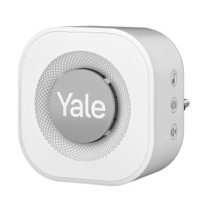 Yale Chime Smart-Camera Türgong für kabellose Video-Türklingel, weiße Ausführung.